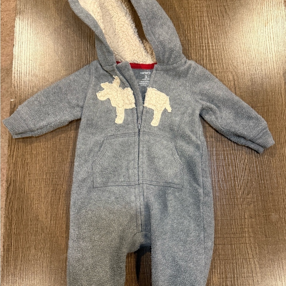 Carter's Gray, White, and Brown Kids Footies Set - Picture 6 of 6